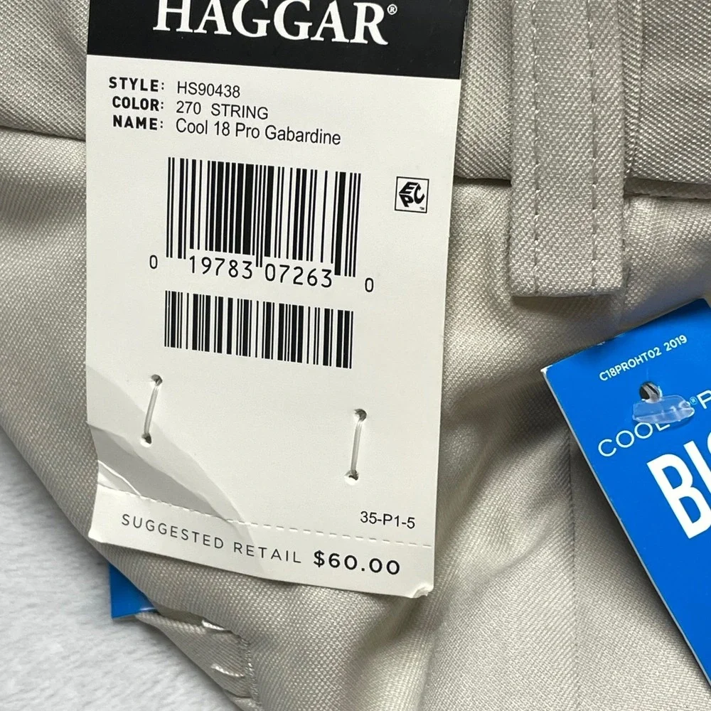 Haggar Cool 18 Pro Mens Shorts 52 String Beige Stretch‎ Golf Classic
